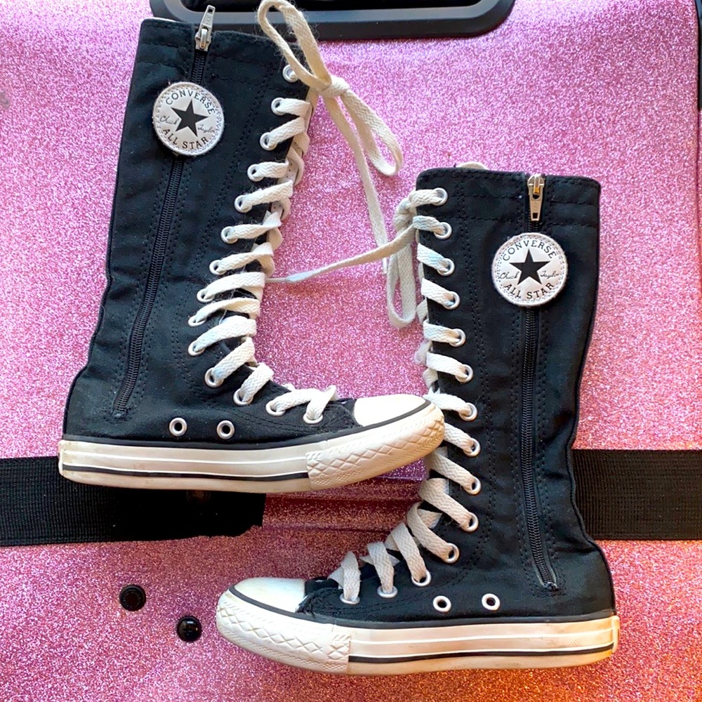 COPY - Converse All Star Chuck Taylor Tall Knee High Lace Up Black Shoes